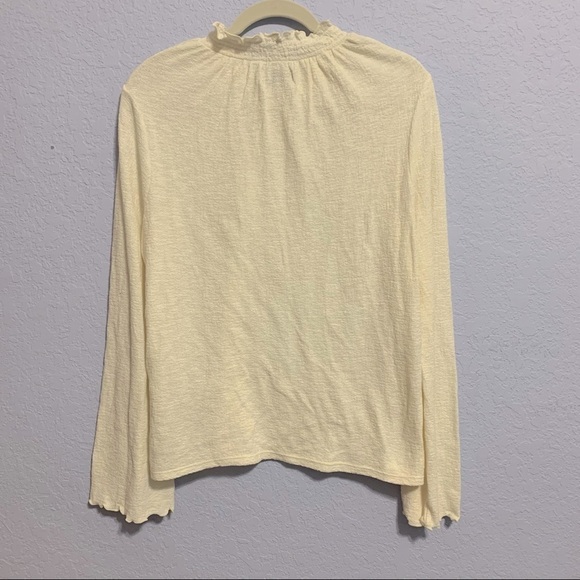 Madewell Texture & Thread Ruffle Neck Bell Sleeves Top - Picture 6 of 6